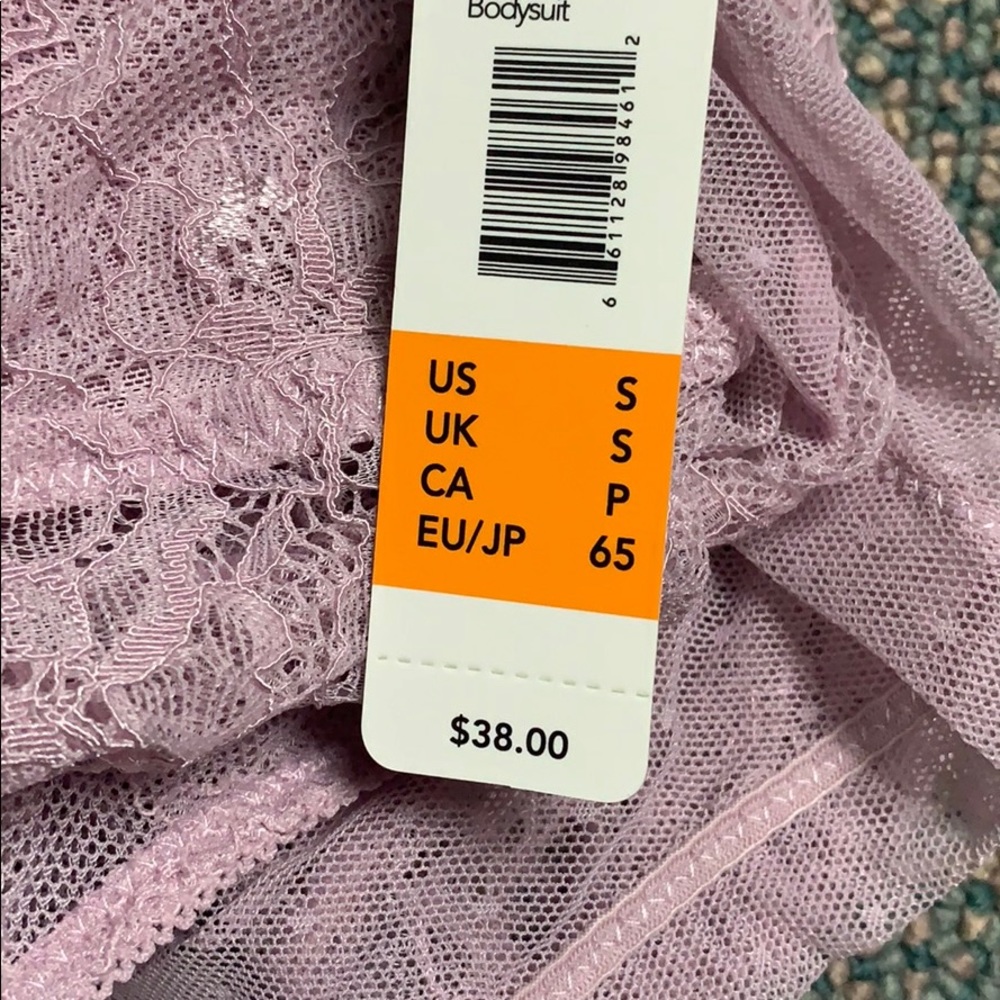 Sam Edelman Sexy Lace Down Pink Bodysuit - Picture 9 of 11